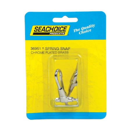 Seachoice Seachoice Chrome-Plated Brass 2-1/8 in. L X 1 in. W Spring Snaps 2 pk 36951